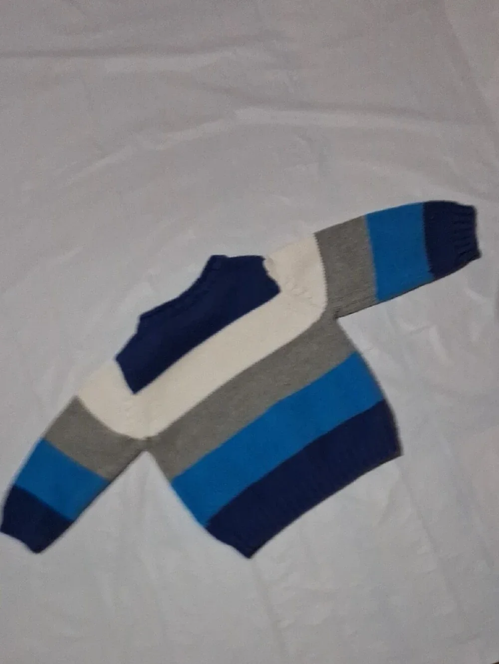 The Children's Place Navy and Cream Striped Knit Top